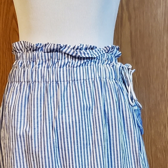 Club monaco Radura faux wrap striped mini skirt blue/white stripe size S - Picture 5 of 12